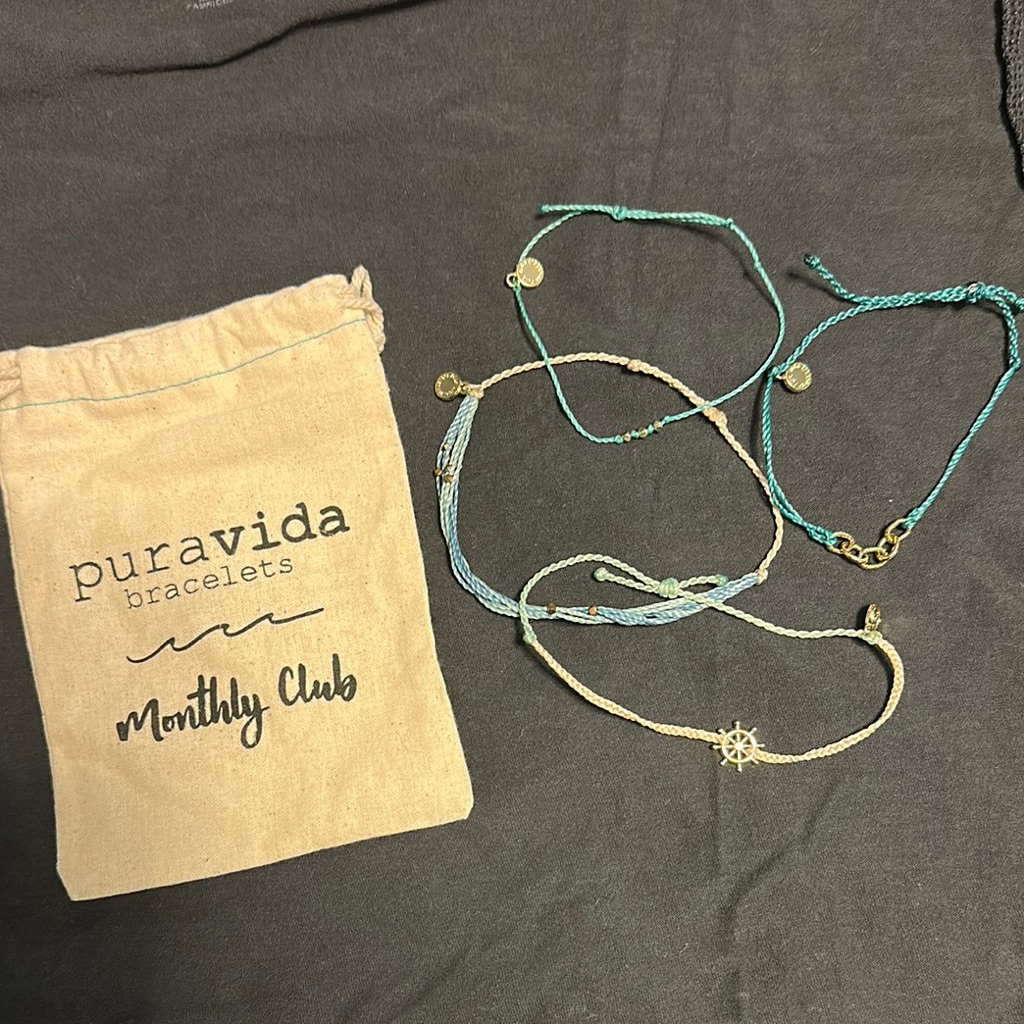 Pura Vida Teal And Beige Bracelet Collection 10$